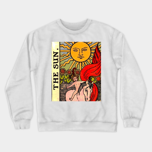 The Sun Tarot Card Crewneck Sweatshirt by AbundanceSeed